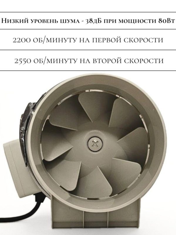 Канальный вентилятор HZ-150 SILENT малошумный — дополнительный вид 1